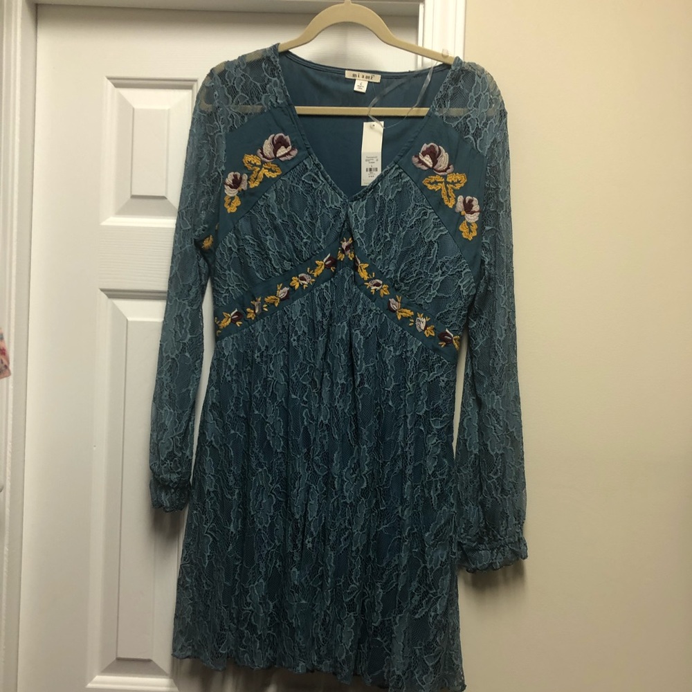 Blue babydoll style dress
